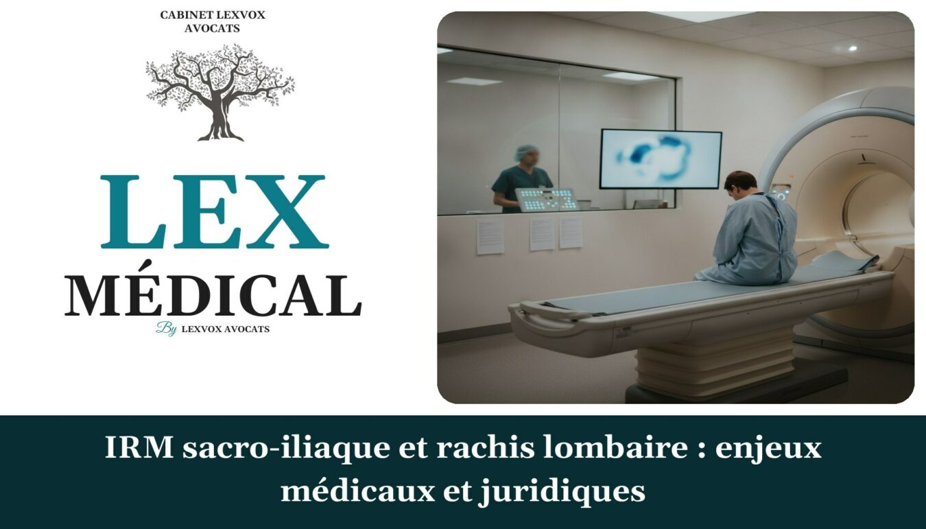 IRM sacro-iliaque et rachis lombaire : enjeux médicaux et juridiques — cabinet LEXVOX Avocats, Salon-de-Provence
