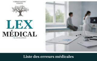 Liste des erreurs médicales — cabinet LEXVOX Avocats, Aix-en-Provence