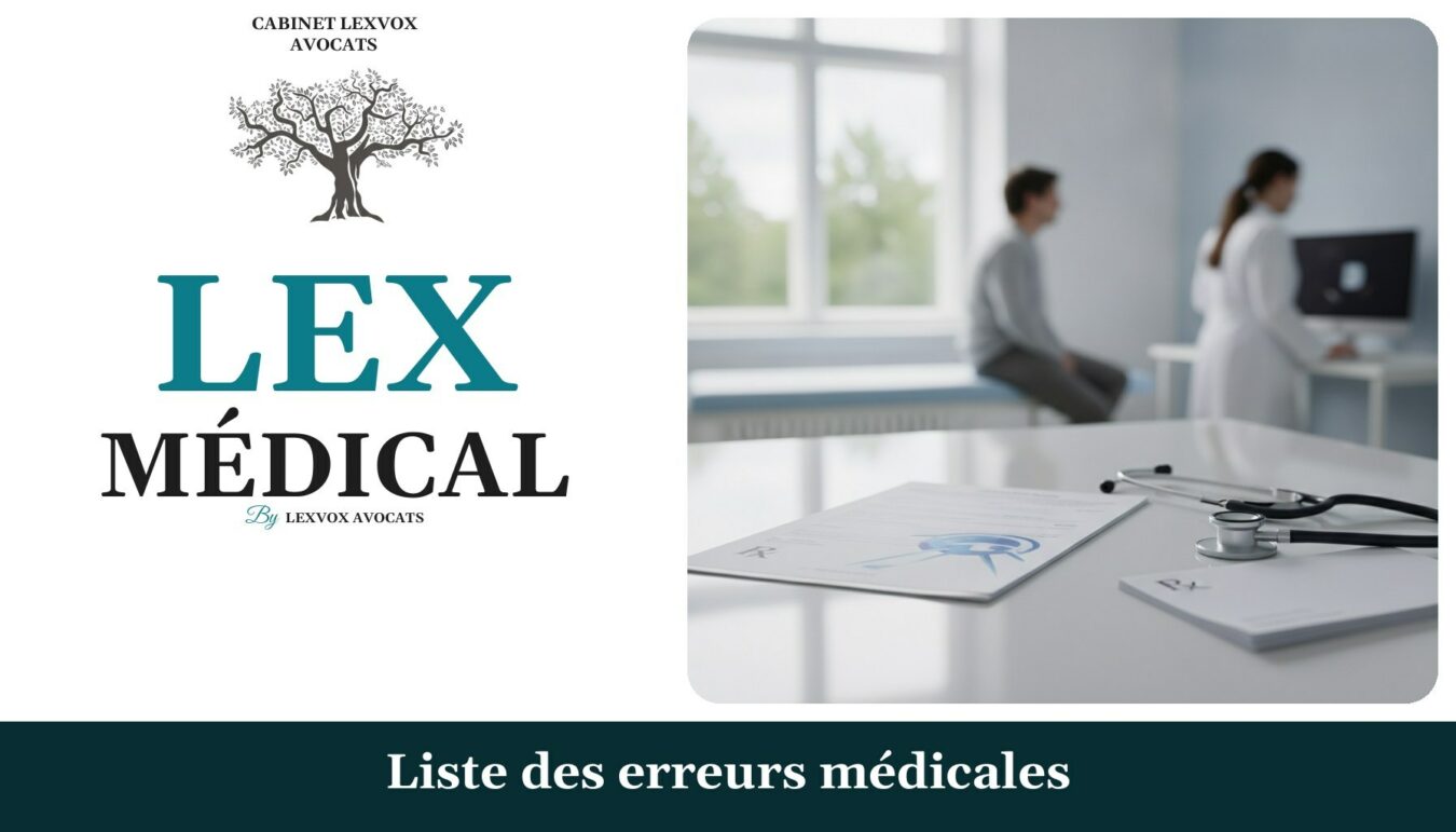 Liste des erreurs médicales — cabinet LEXVOX Avocats, Aix-en-Provence