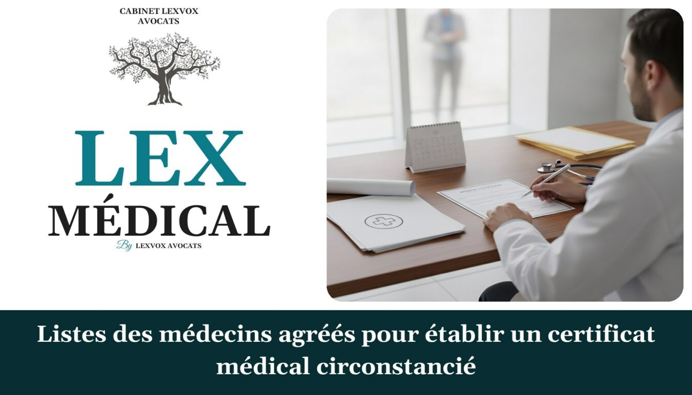 Listes des médecins agréés pour établir un certificat médical circonstancié — cabinet LEXVOX Avocats, Nîmes