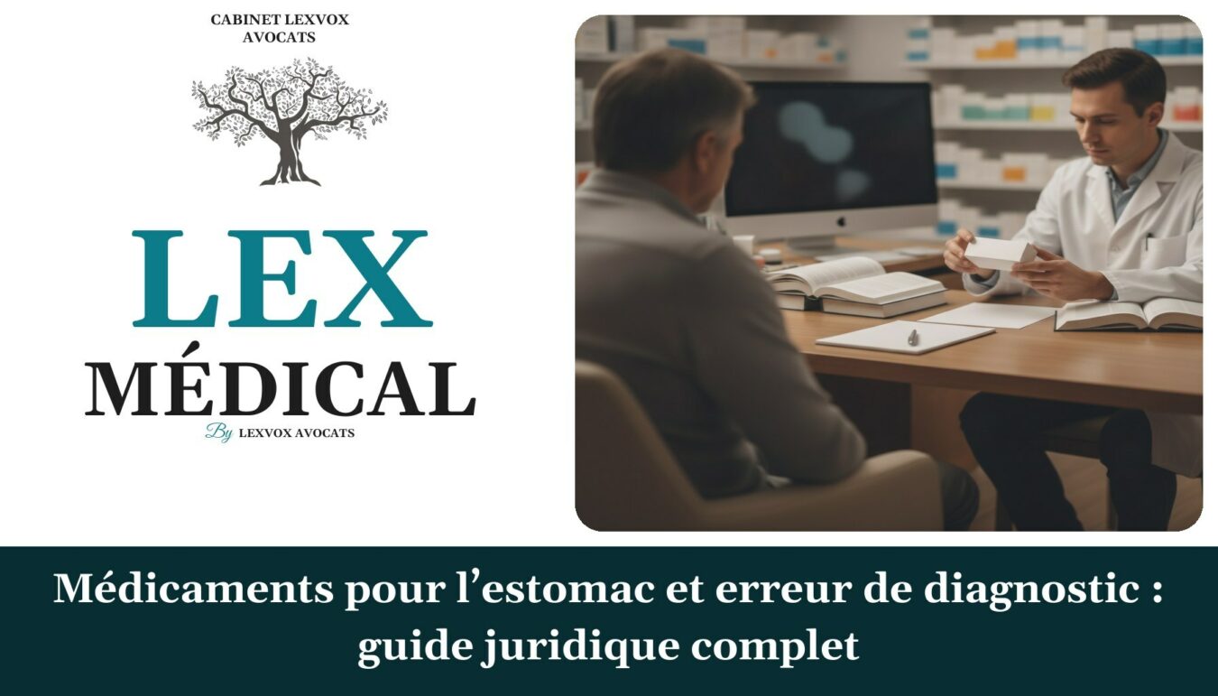 Médicaments pour l’estomac et erreur de diagnostic : guide juridique complet — cabinet LEXVOX Avocats, Aix-en-Provence