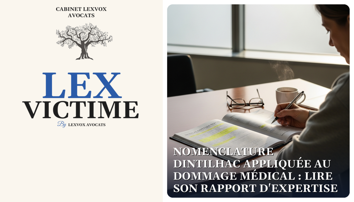Nomenclature Dintilhac appliquée au dommage médical : lire son rapport d'expertise