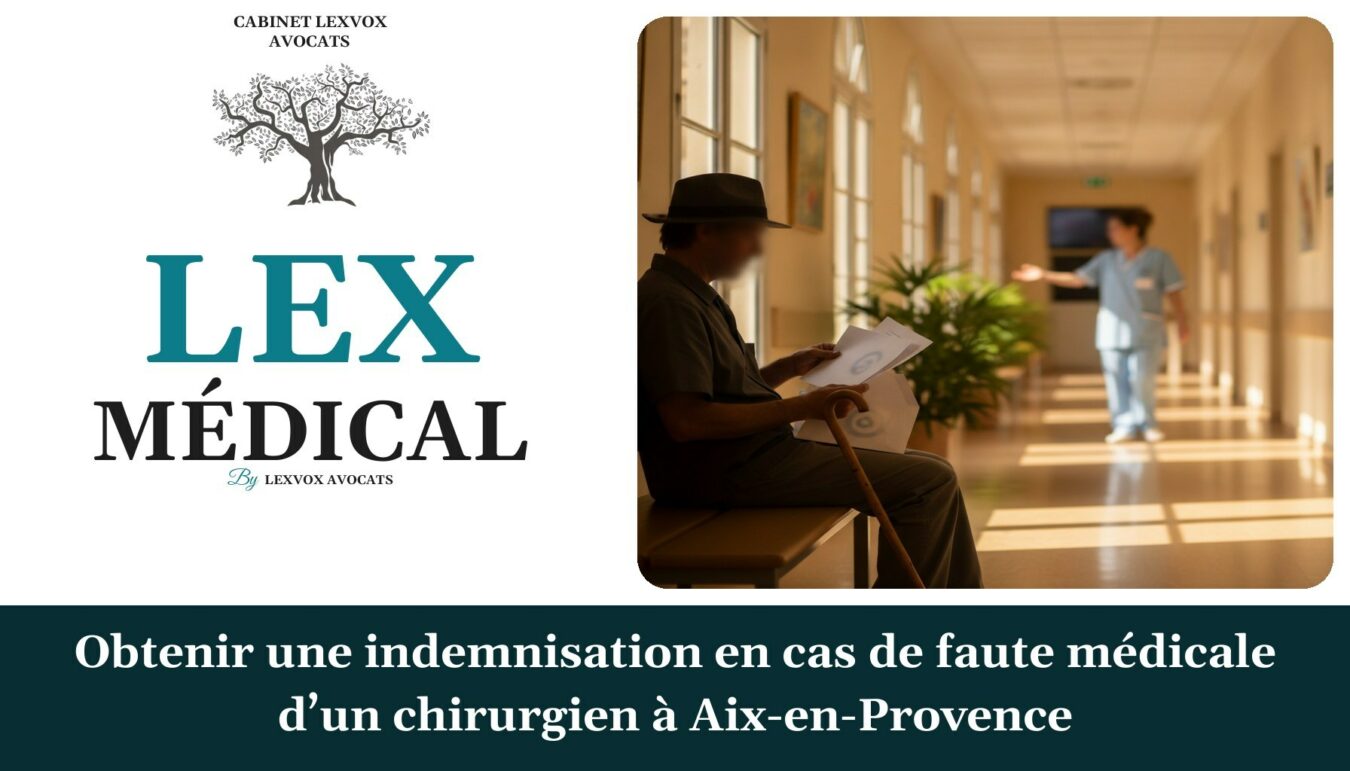 Obtenir une indemnisation en cas de faute médicale d’un chirurgien à Aix-en-Provence — cabinet LEXVOX Avocats, Aix-en-Provence