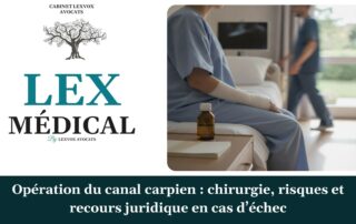 Opération du canal carpien : chirurgie, risques et recours juridique en cas d’échec — cabinet LEXVOX Avocats, Salon-de-Provence
