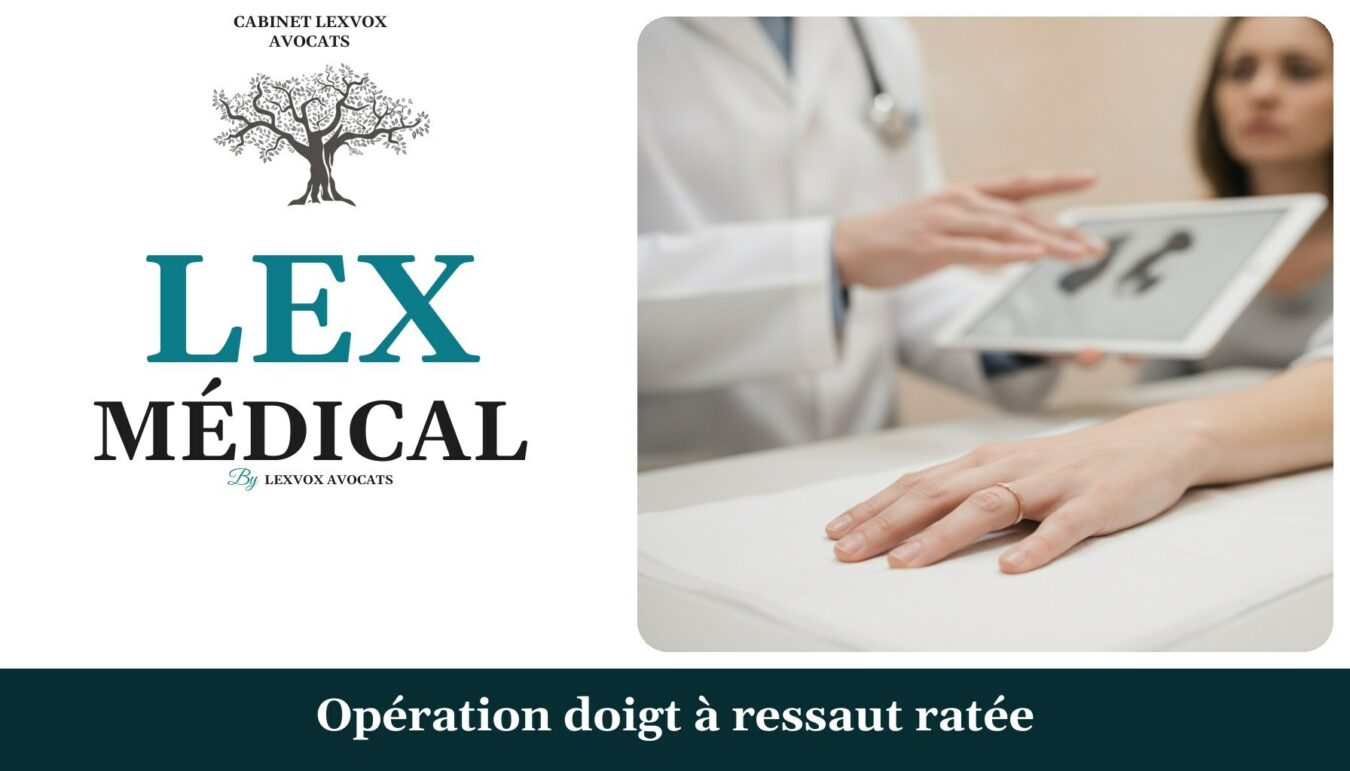 Opération doigt à ressaut ratée — cabinet LEXVOX Avocats, Arles