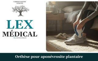 Orthèse pour aponévrosite plantaire — cabinet LEXVOX Avocats, Nîmes