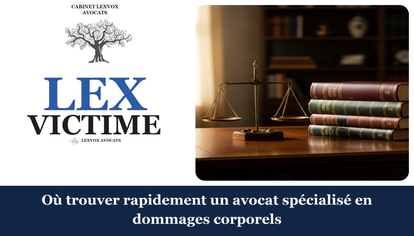 Où trouver rapidement un avocat spécialisé en dommages corporels — cabinet LEXVOX Avocats, Aix-en-Provence