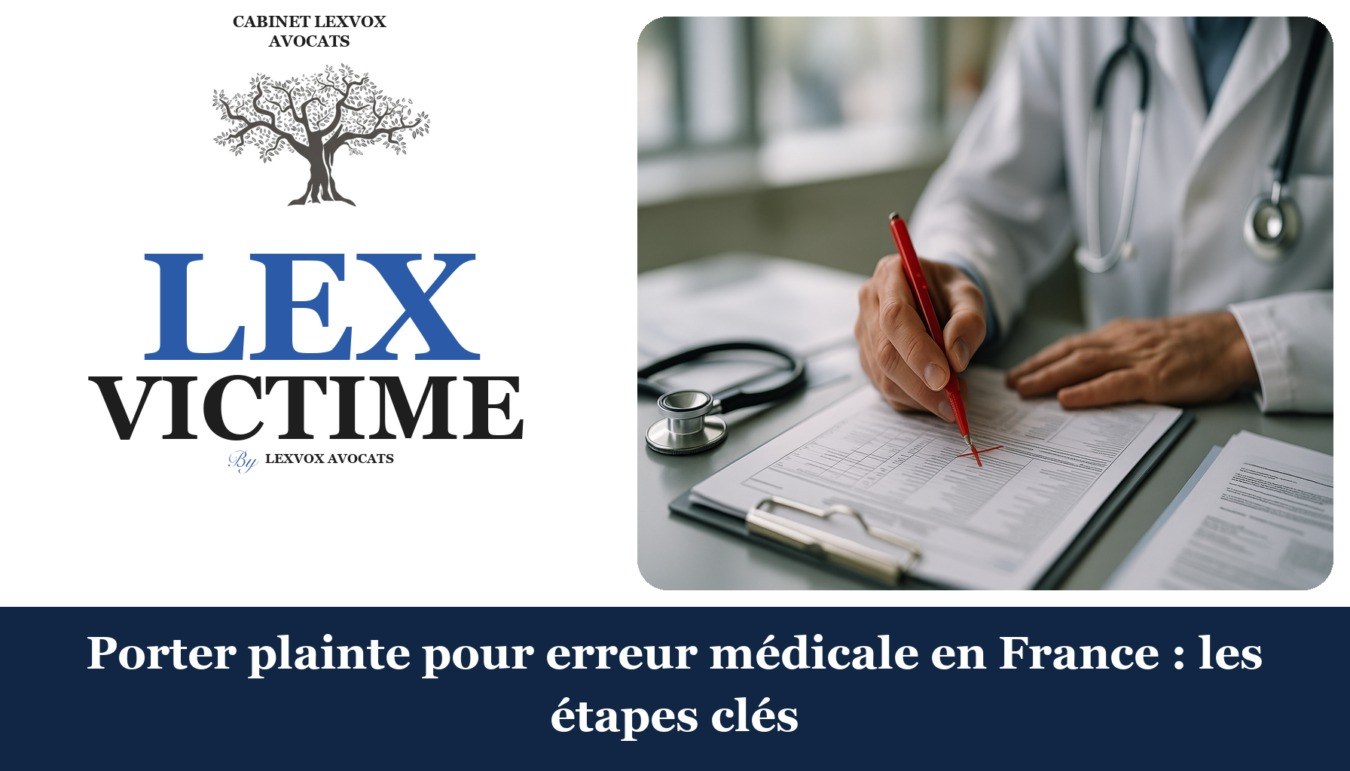 Porter plainte pour erreur médicale en France : les étapes clés — cabinet LEXVOX Avocats, Salon-de-Provence