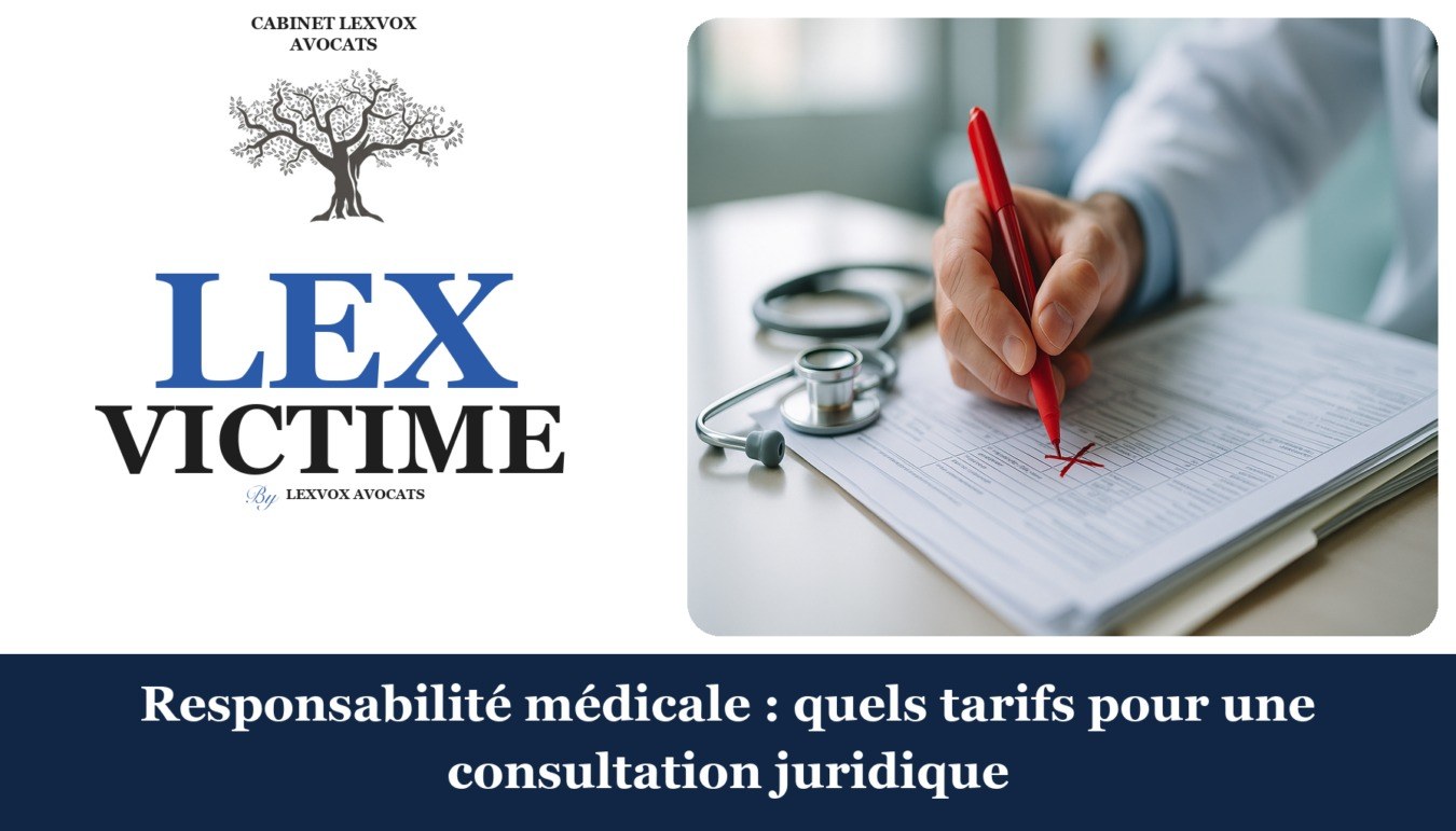 Responsabilité médicale : quels tarifs pour une consultation juridique — cabinet LEXVOX Avocats, Aix-en-Provence