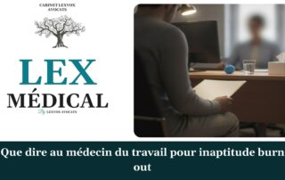 Que dire au médecin du travail pour inaptitude burn out — cabinet LEXVOX Avocats, Aix-en-Provence