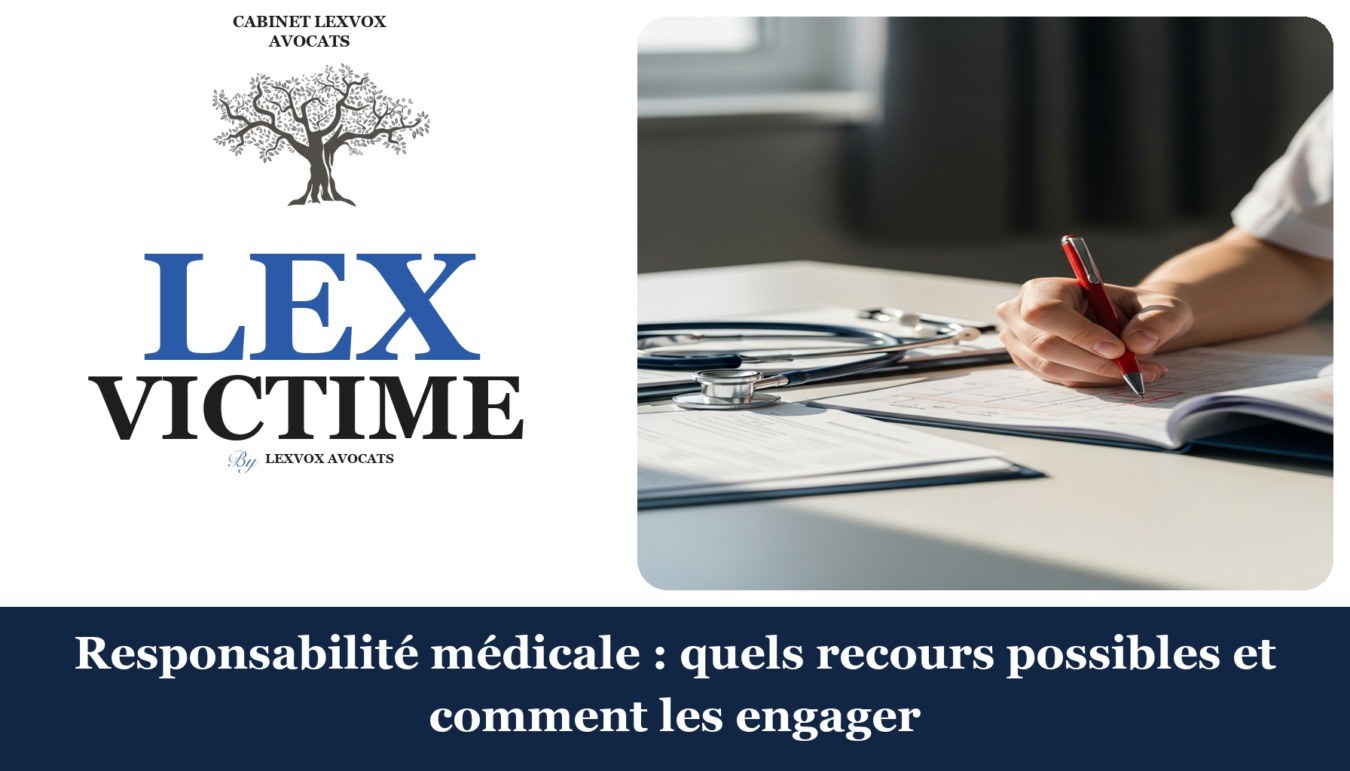 Responsabilité médicale : quels recours possibles et comment les engager — cabinet LEXVOX Avocats, Aix-en-Provence