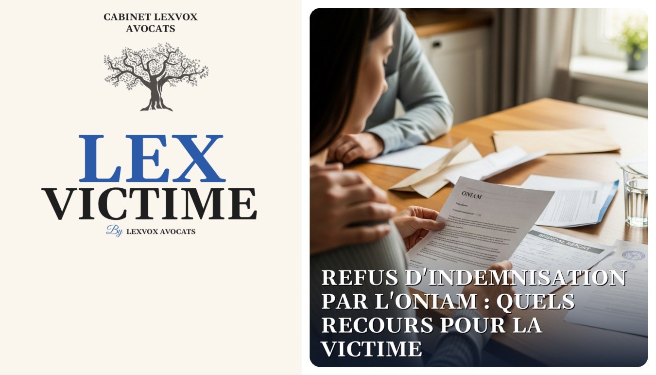 Refus d’indemnisation par l’ONIAM : quels recours pour la victime — cabinet LEXVOX Avocats, Salon-de-Provence