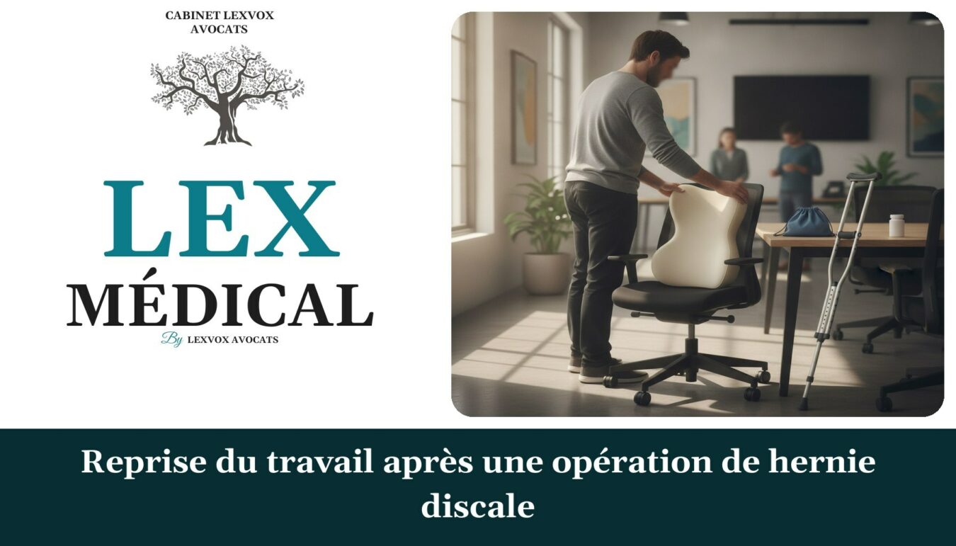 Reprise du travail après une opération de hernie discale — cabinet LEXVOX Avocats, Aix-en-Provence