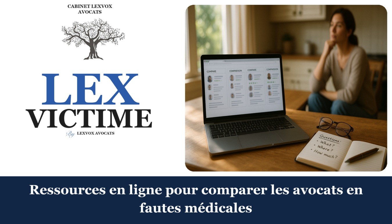 Ressources en ligne pour comparer les avocats en fautes médicales — cabinet LEXVOX Avocats, Aix-en-Provence