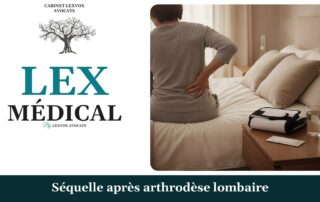 Séquelle après arthrodèse lombaire — cabinet LEXVOX Avocats, Aix-en-Provence