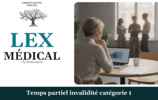 Temps partiel invalidité catégorie 1 — cabinet LEXVOX Avocats, Salon-de-Provence