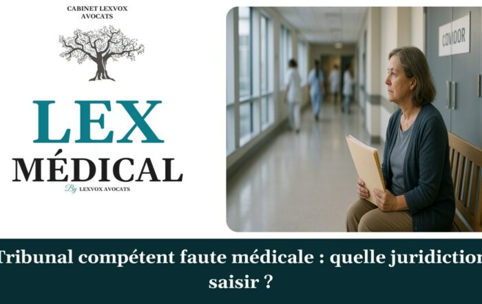 Tribunal compétent faute médicale : quelle juridiction saisir ? — cabinet LEXVOX Avocats, Aix-en-Provence