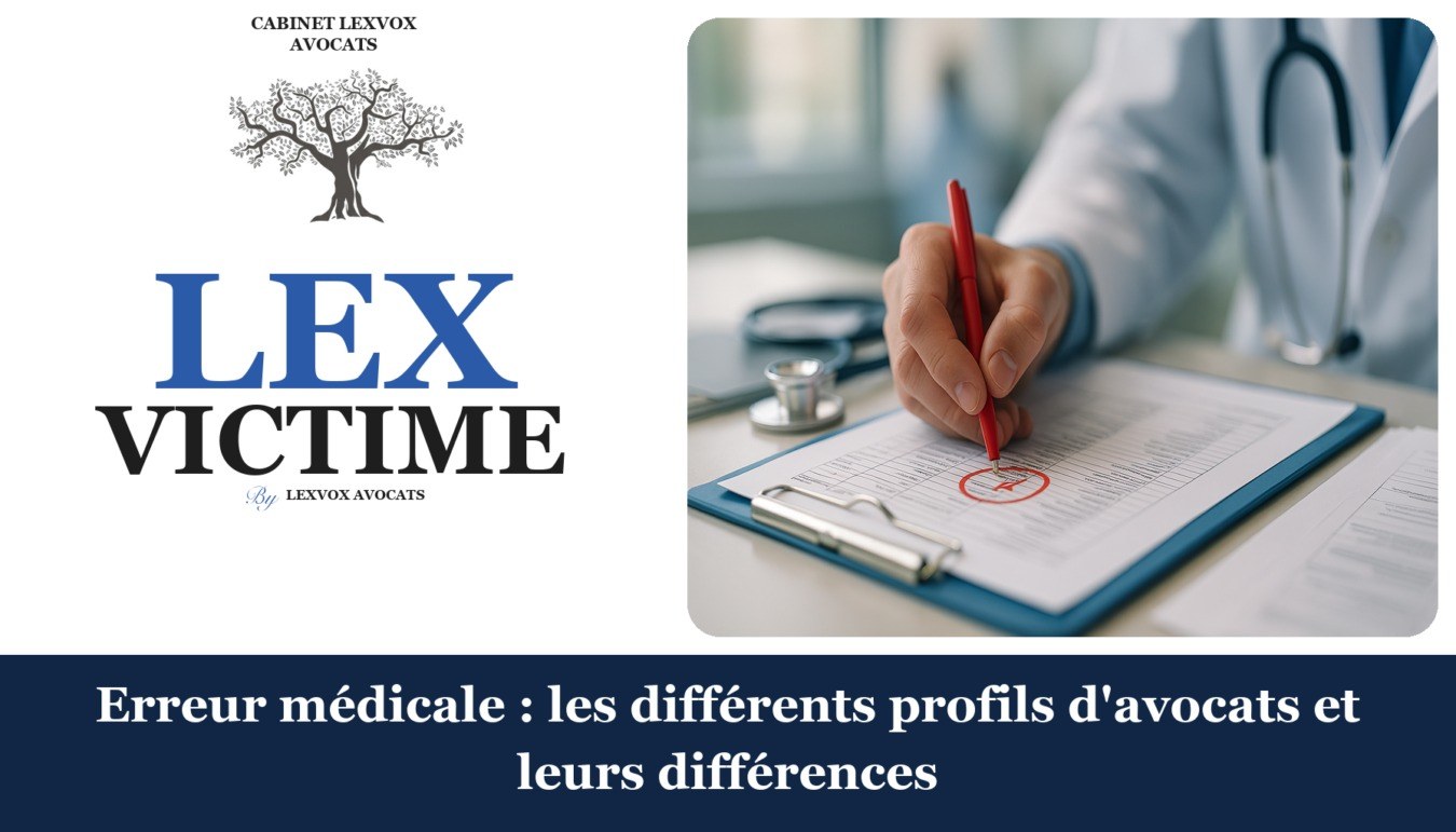 Erreur médicale : les différents profils d’avocats et leurs différences — cabinet LEXVOX Avocats, Aix-en-Provence