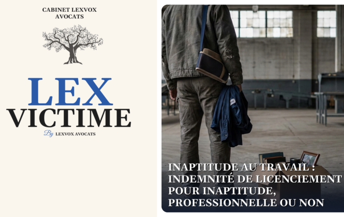 Inaptitude au travail : indemnité de licenciement pour inaptitude, professionnelle ou non